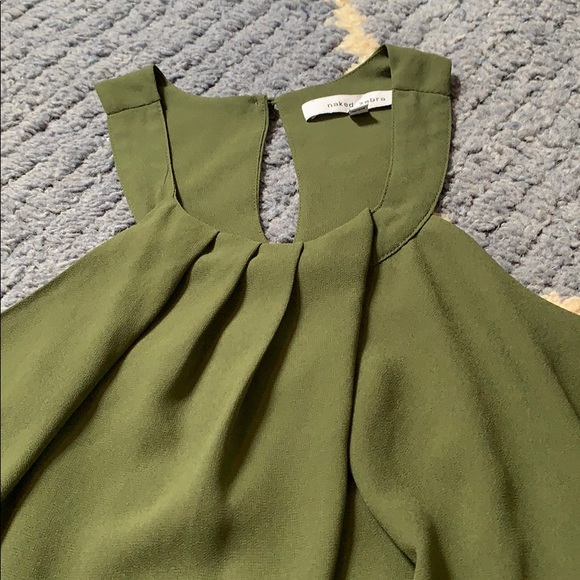 High Neck Olive Green Tank - Picture 2 of 2
